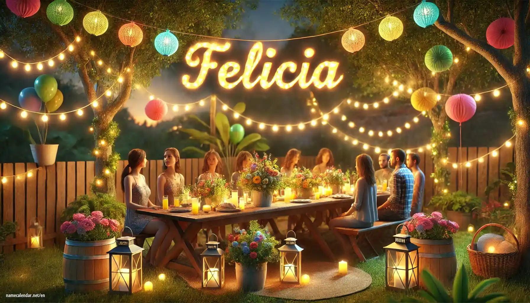 Celebration of name day and name - Felícia