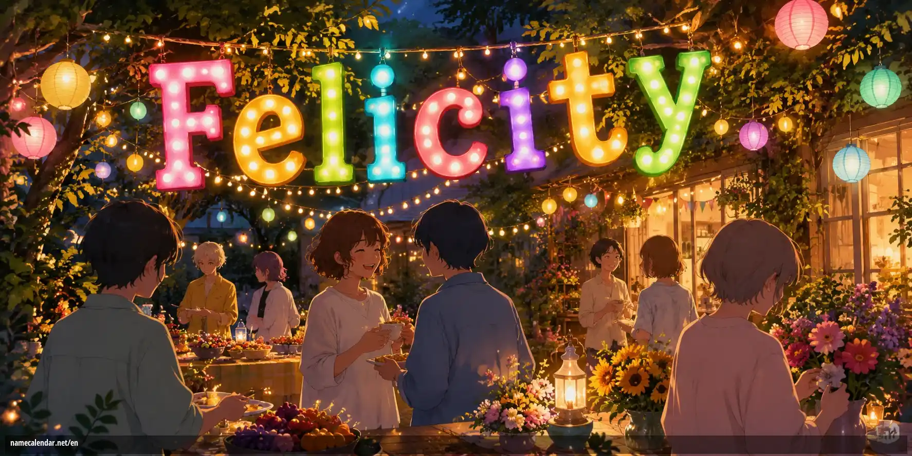 Celebration of name day and name - Felicity