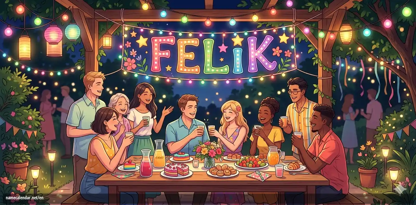 Celebration of name day and name - Felik