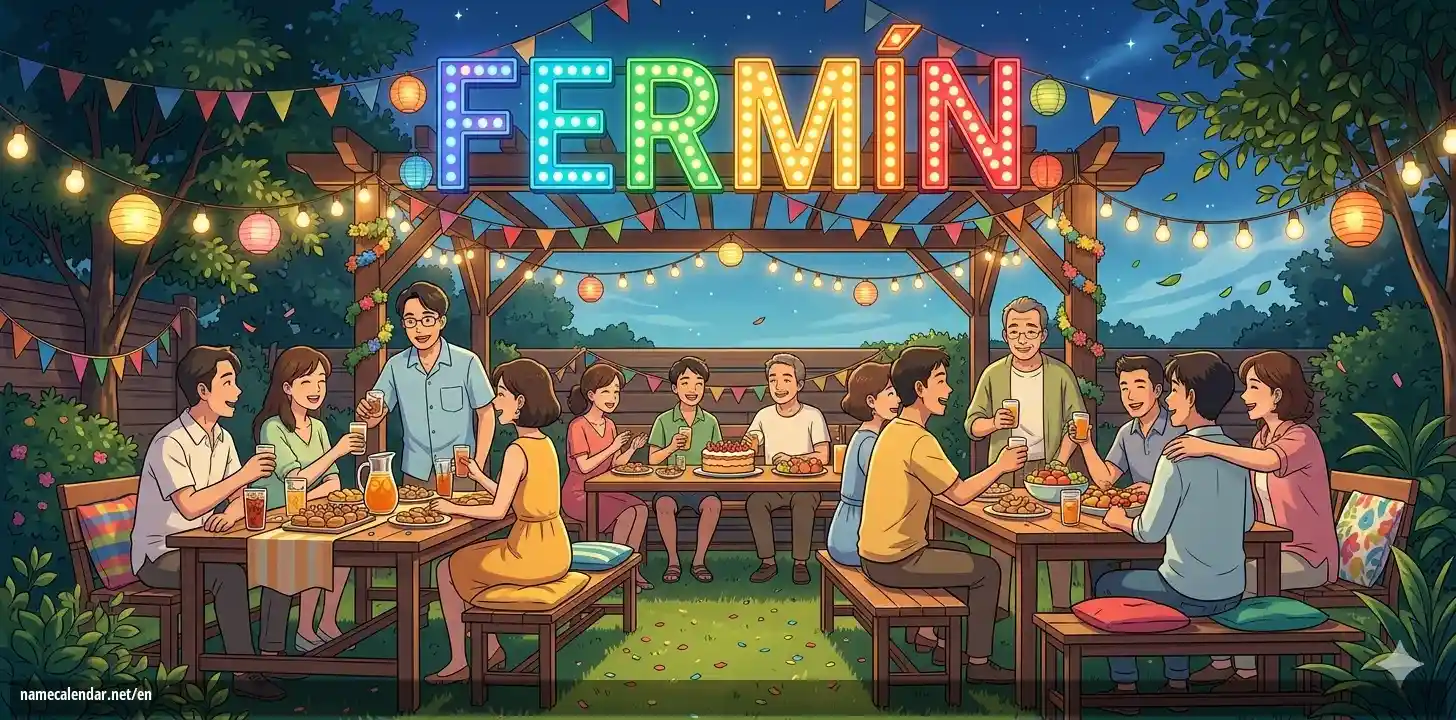 Celebration of name day and name - Fermín