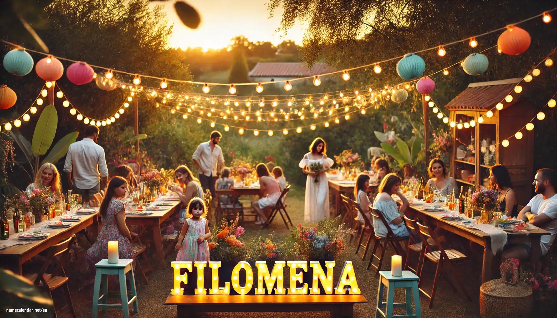 Celebration of name day and name - Filoména