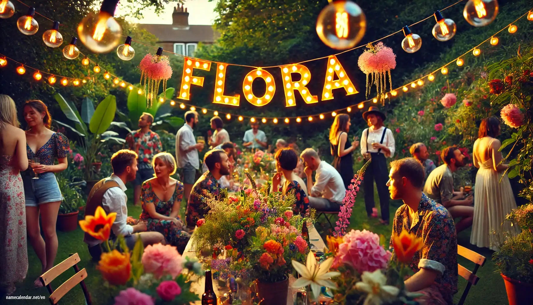 Celebration of name day and name - Flóra