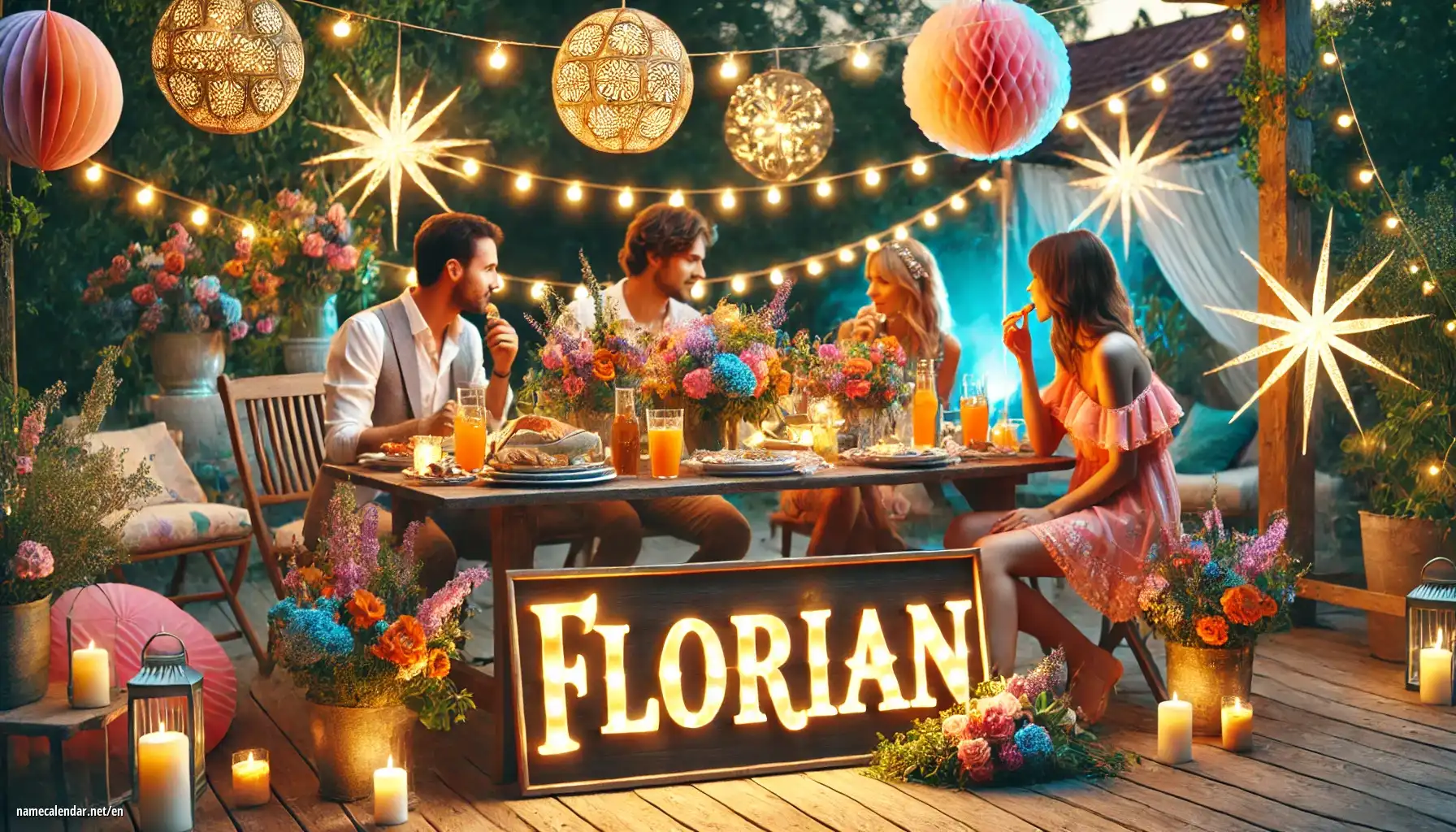 Celebration of name day and name - Florian