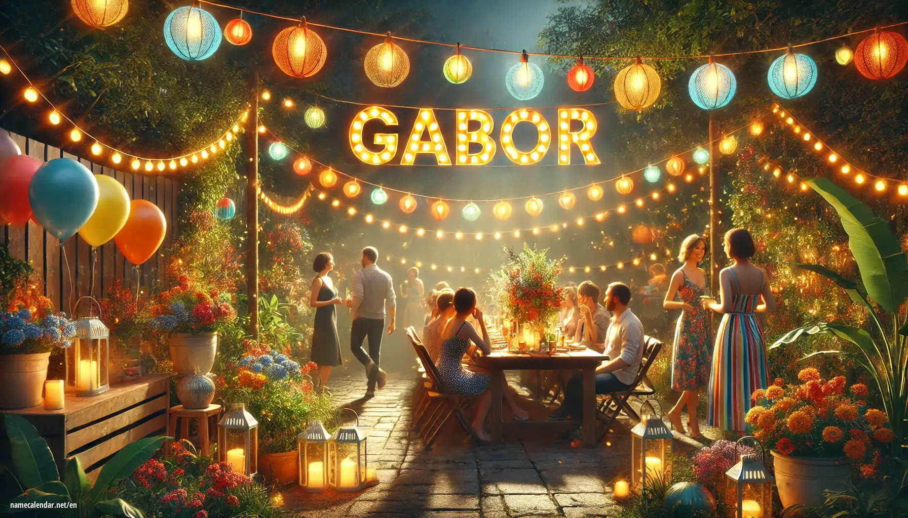 Celebration of name day and name - Gábor