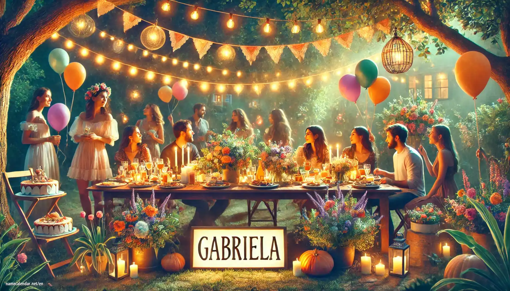 Celebration of name day and name - Gabriela