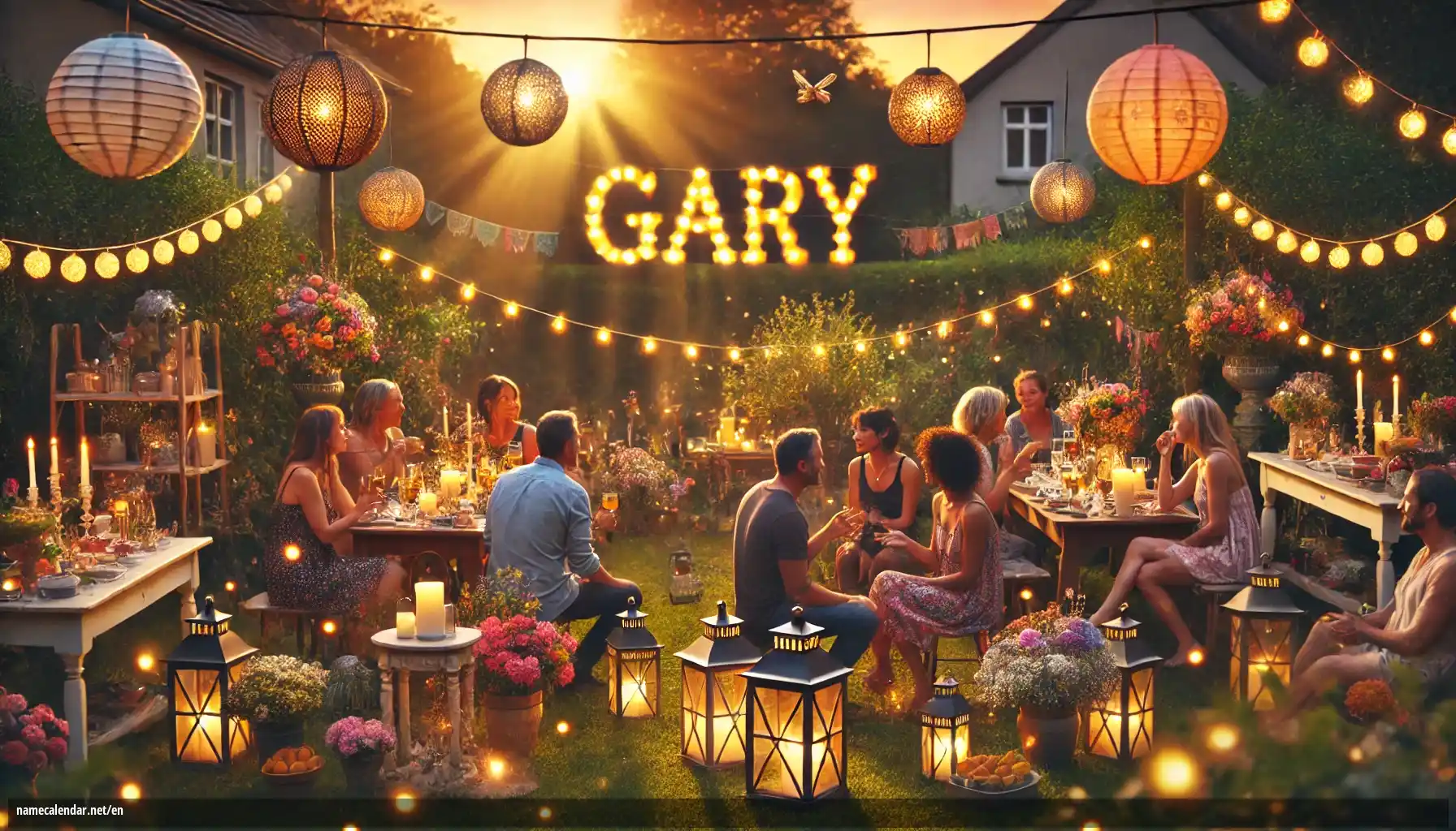 Celebration of name day and name - Gary