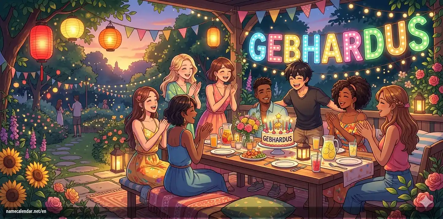 Celebration of name day and name - Gebhardus