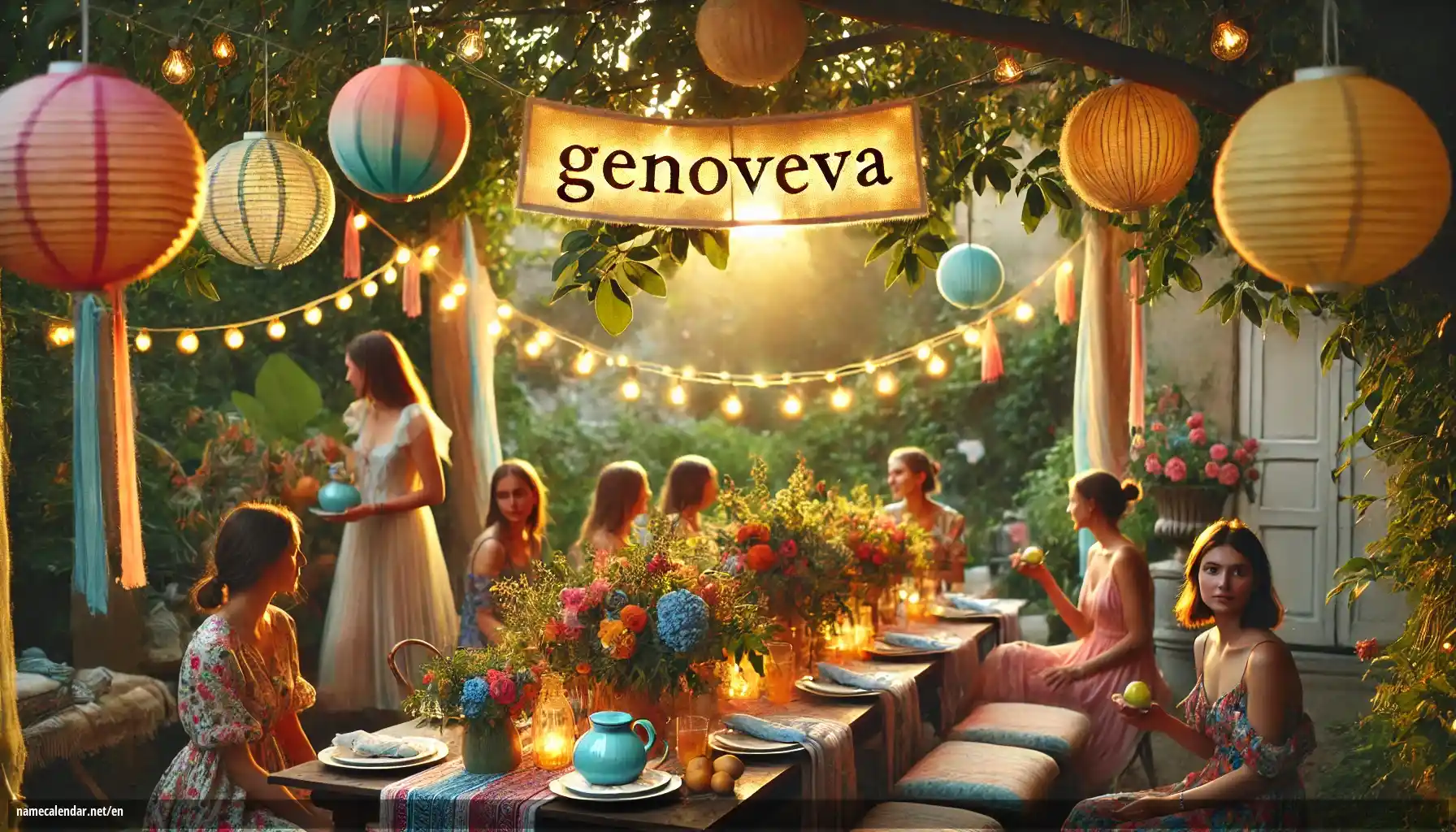 Celebration of name day and name - Genoveva