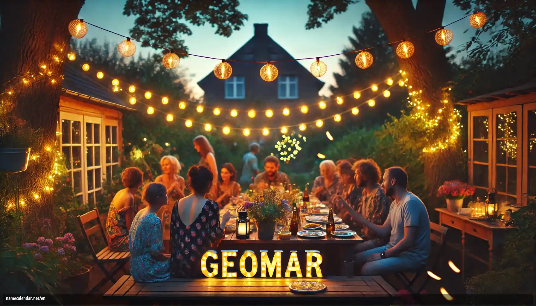 Celebration of name day and name - Geomar