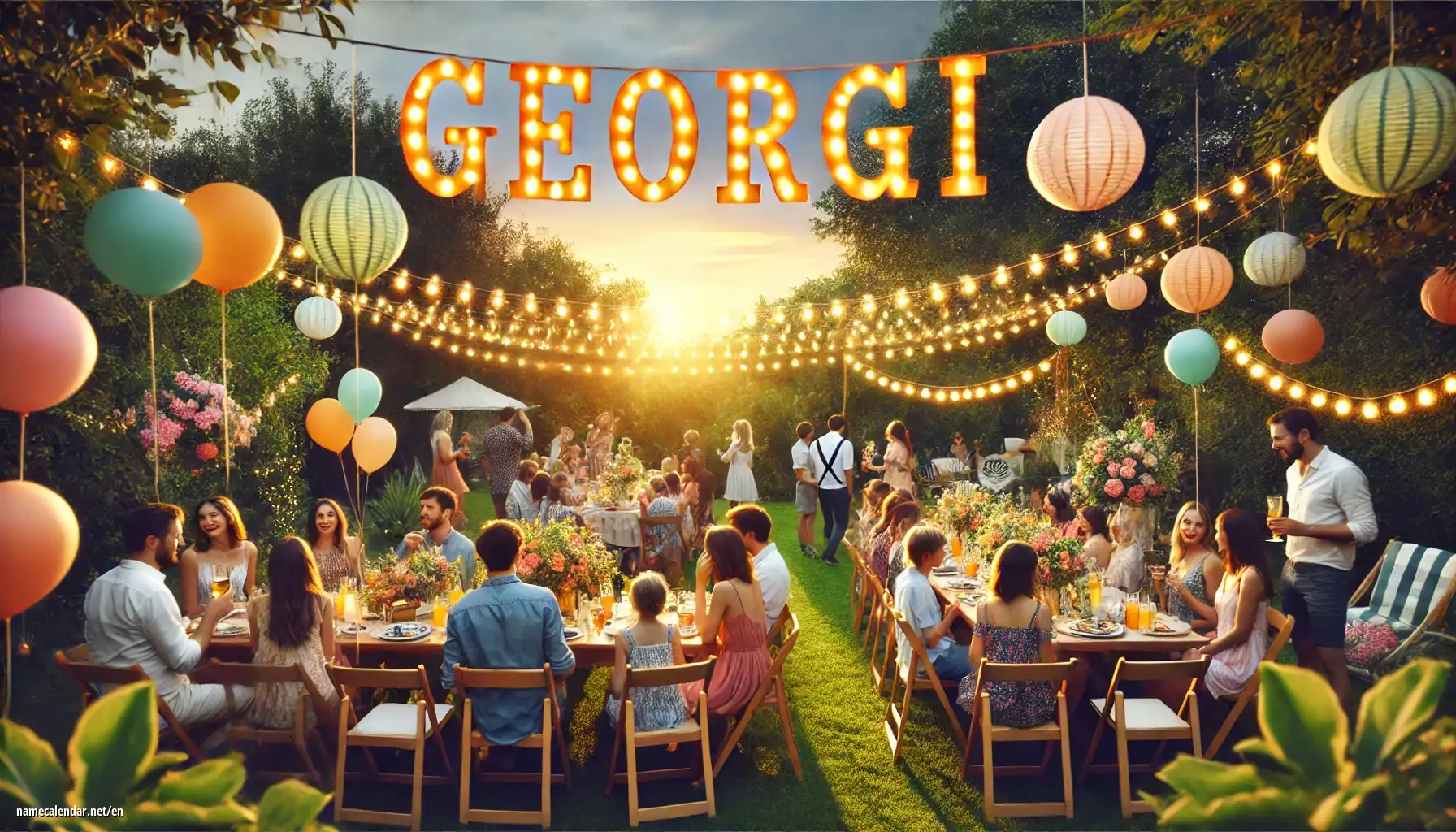 Celebration of name day and name - Georgi