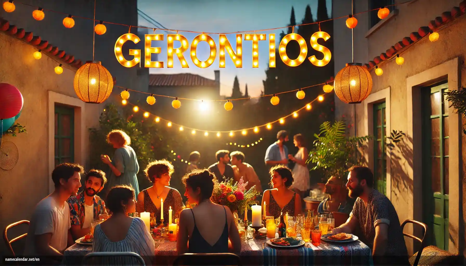 Celebration of name day and name - Gerontios