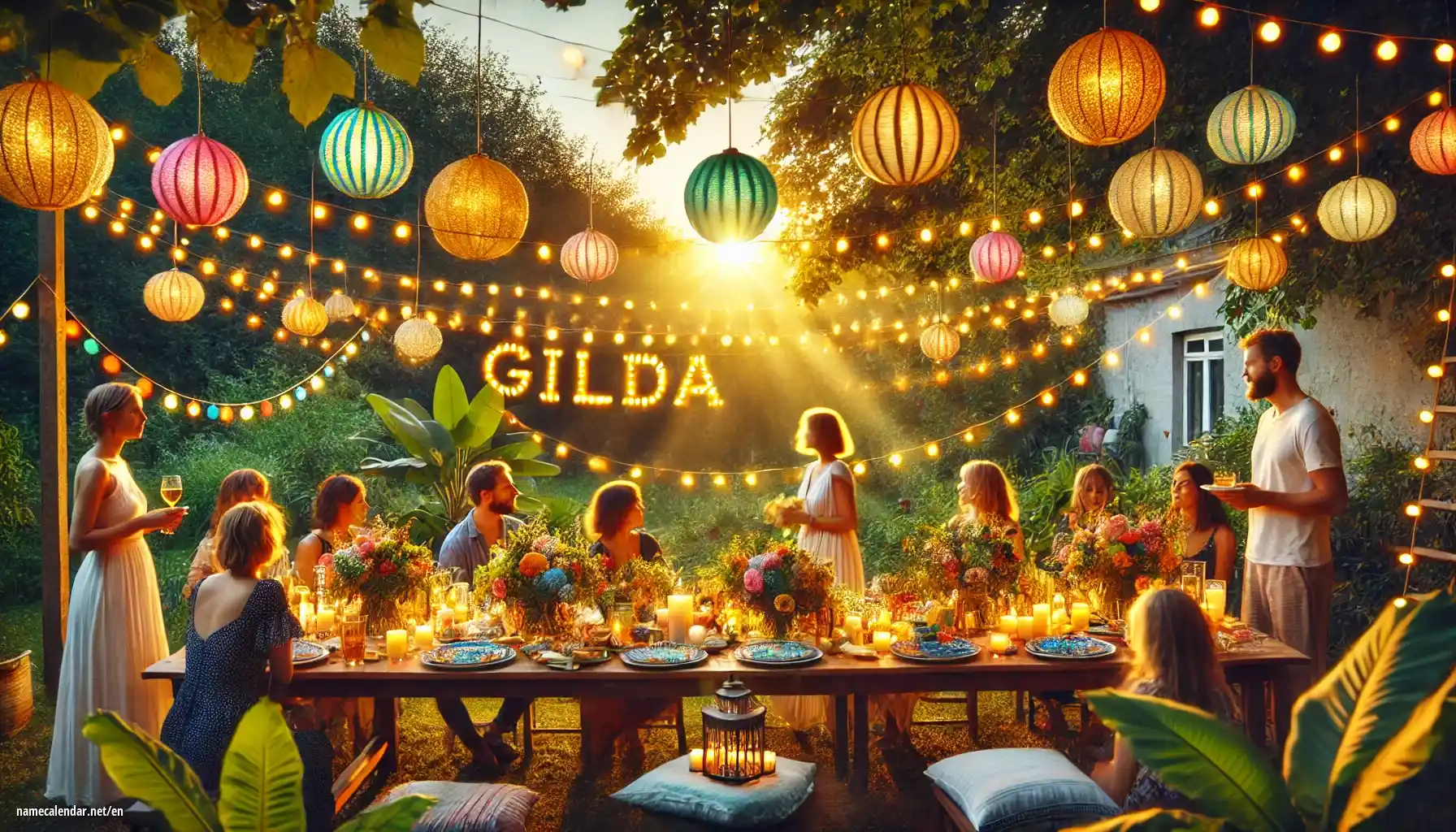 Celebration of name day and name - Gilda