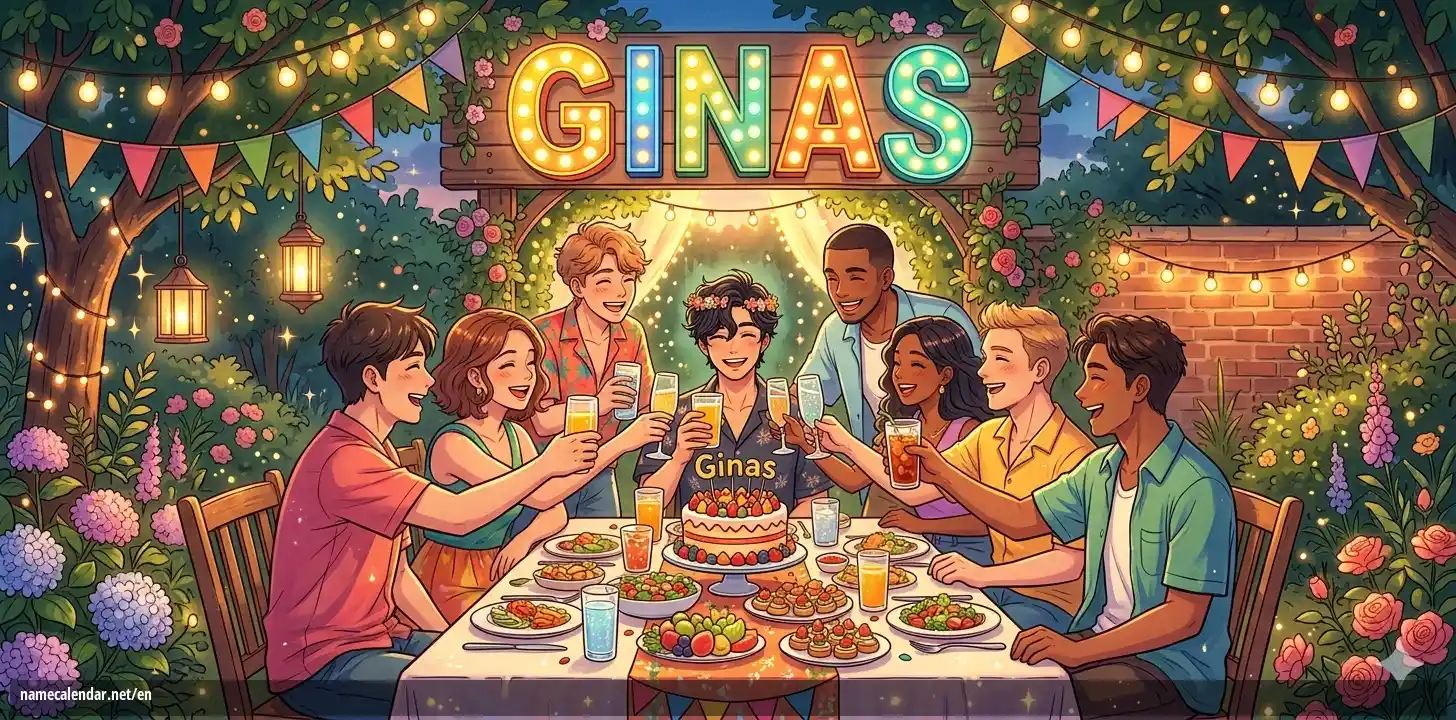 Celebration of name day and name - Ginas