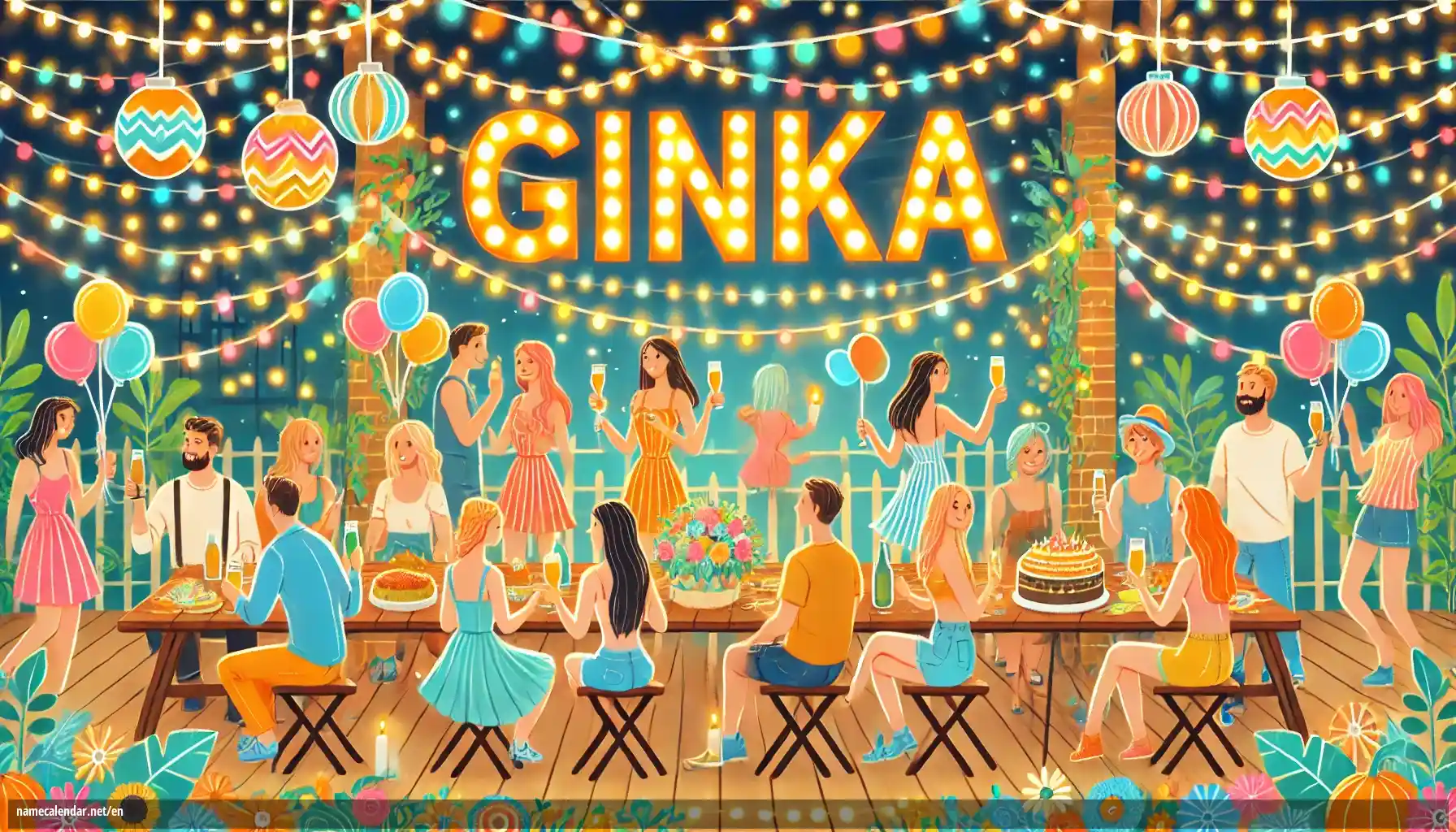 Celebration of name day and name - Ginka