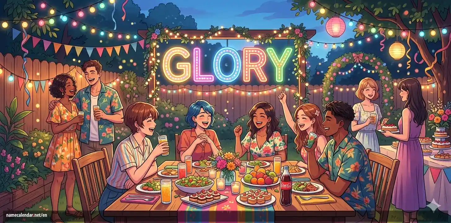Celebration of name day and name - Glory