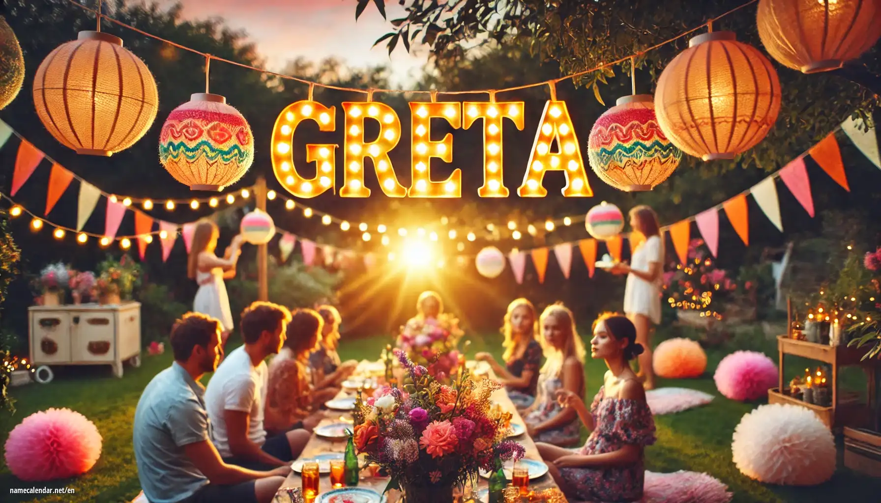Celebration of name day and name - Gréta