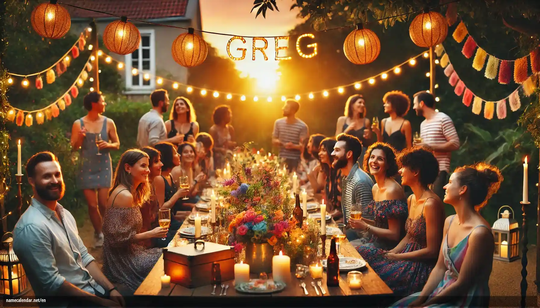 Celebration of name day and name - Greg