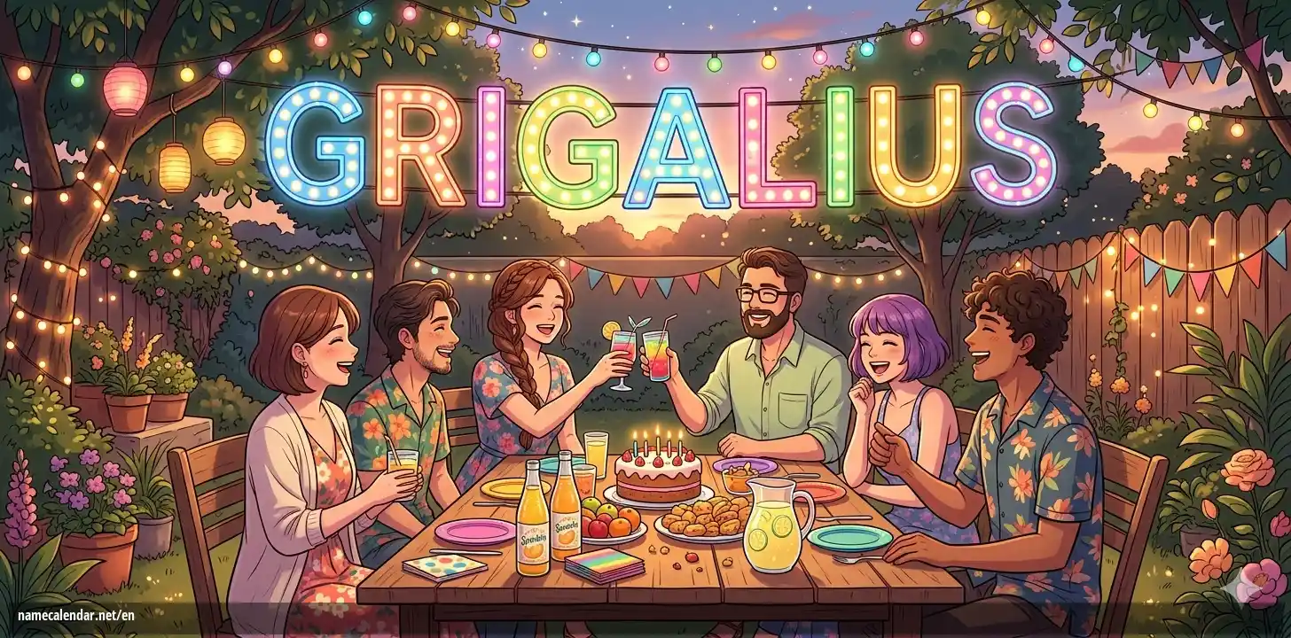 Celebration of name day and name - Grigalius