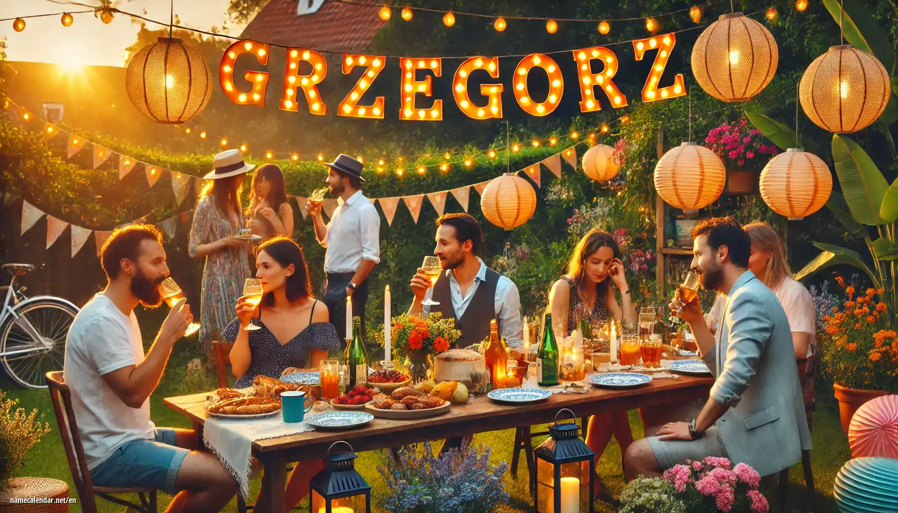 Celebration of name day and name - Grzegorz