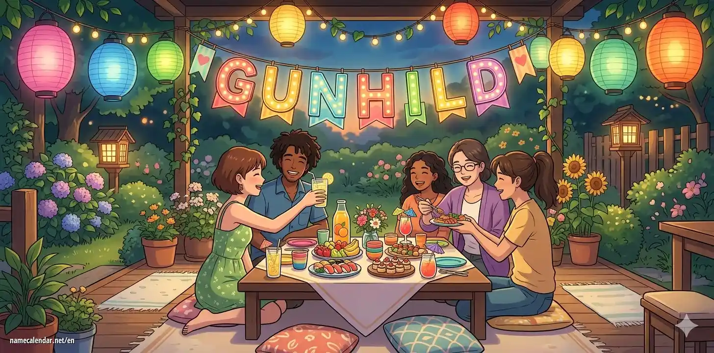 Celebration of name day and name - Gunhild