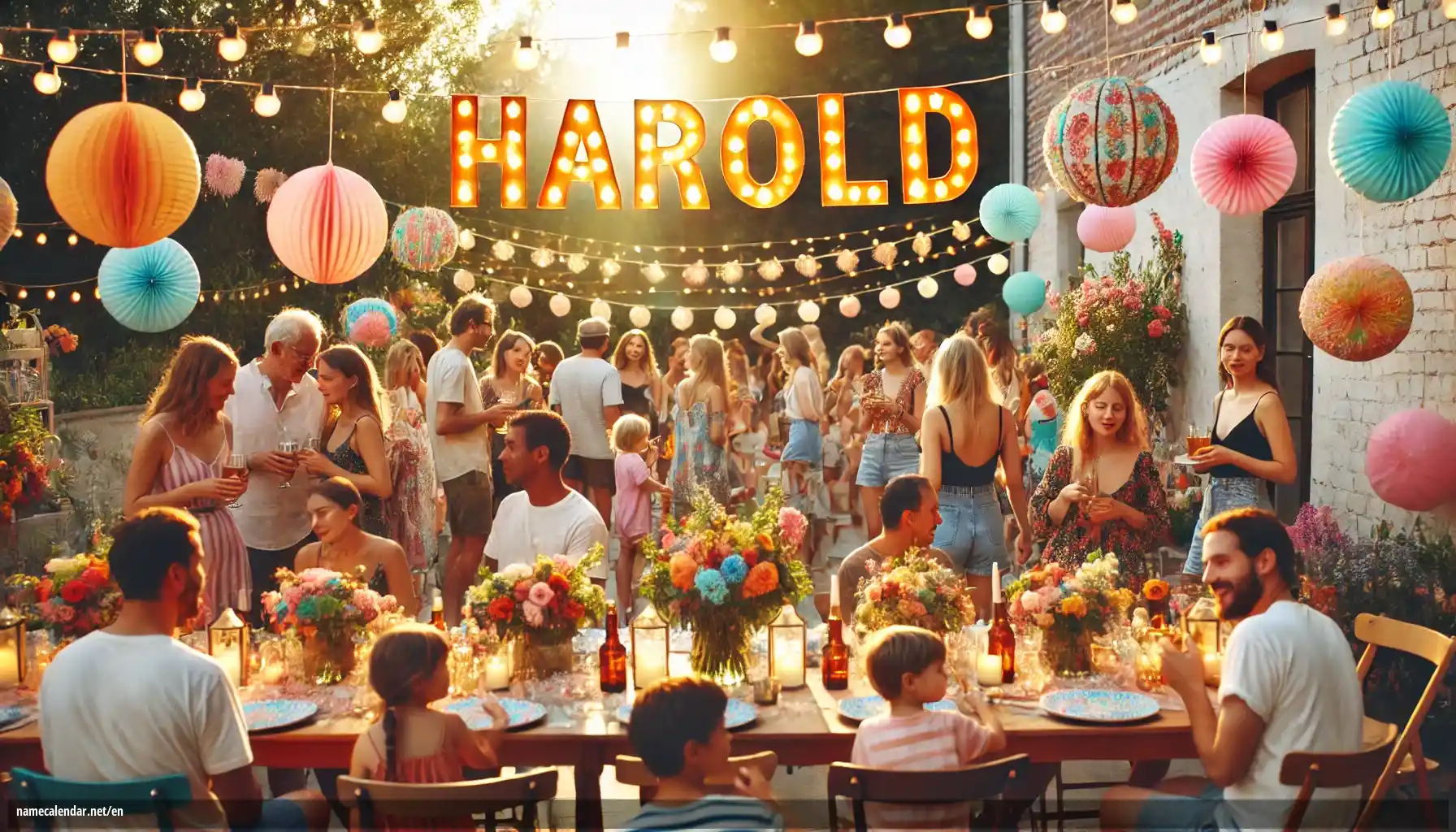 Celebration of name day and name - Harold