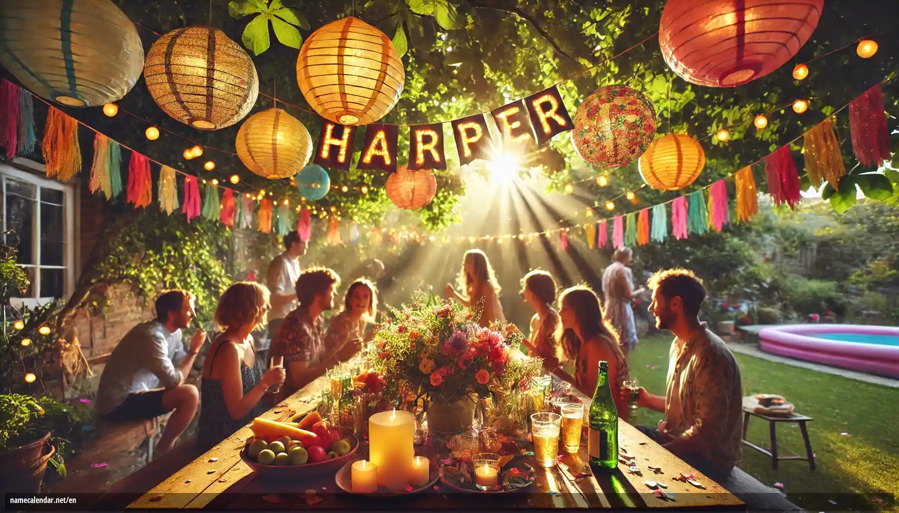 Celebration of name day and name - Harper