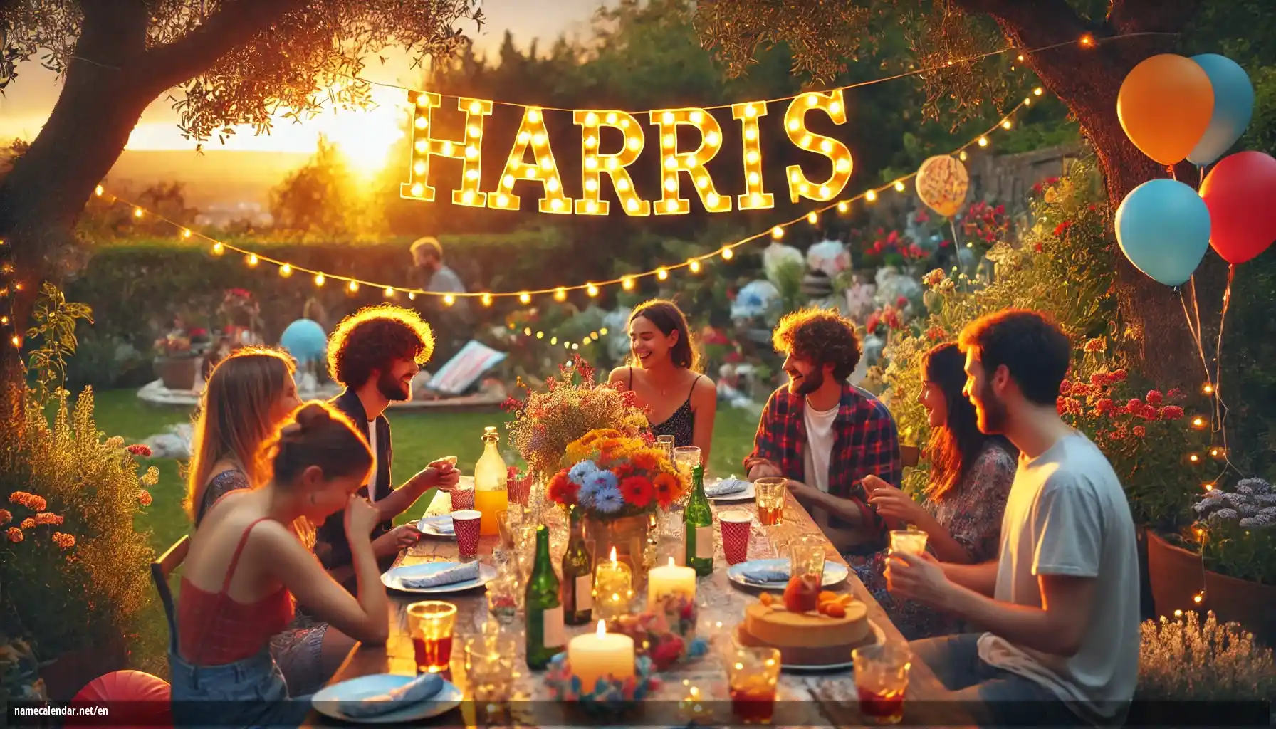 Celebration of name day and name - Harris