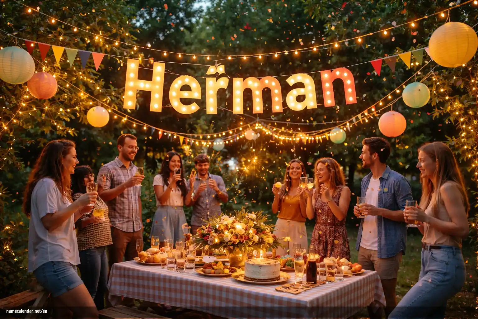 Celebration of name day and name - Heřman