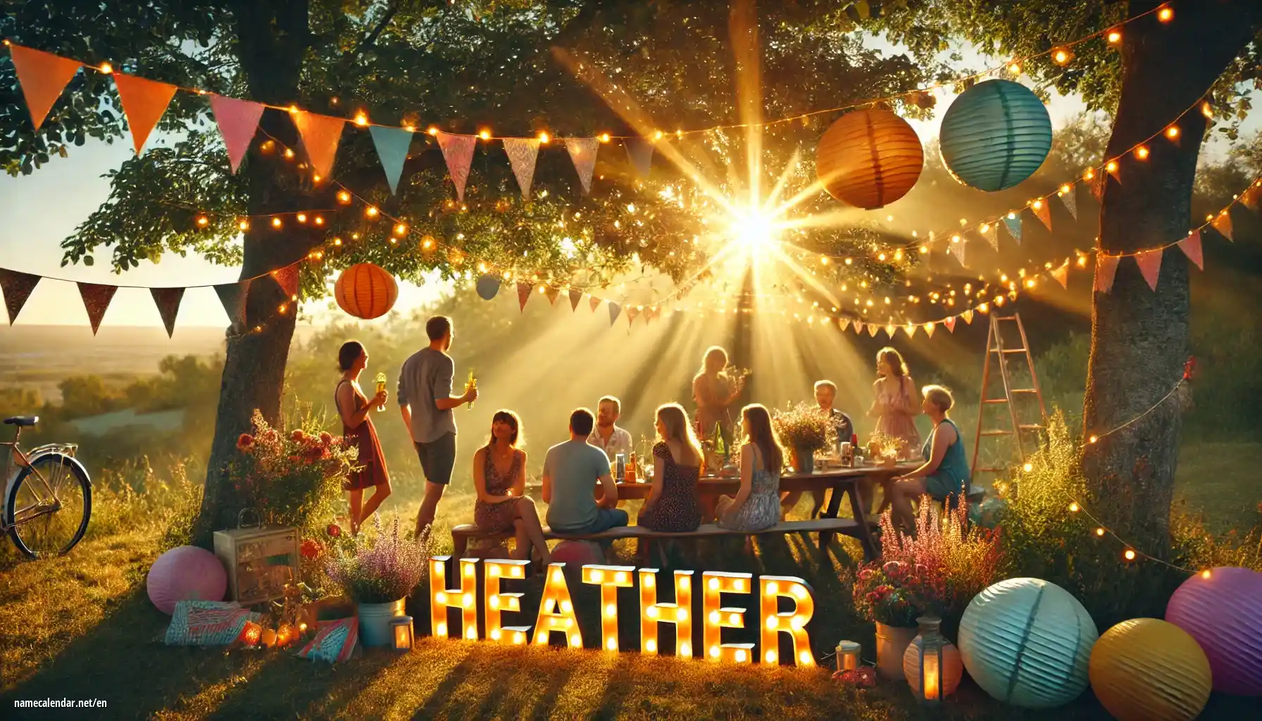 Celebration of name day and name - Heather