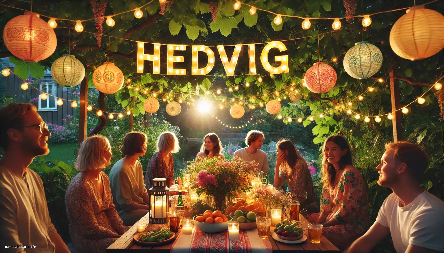 Celebration of name day and name - Hedvig