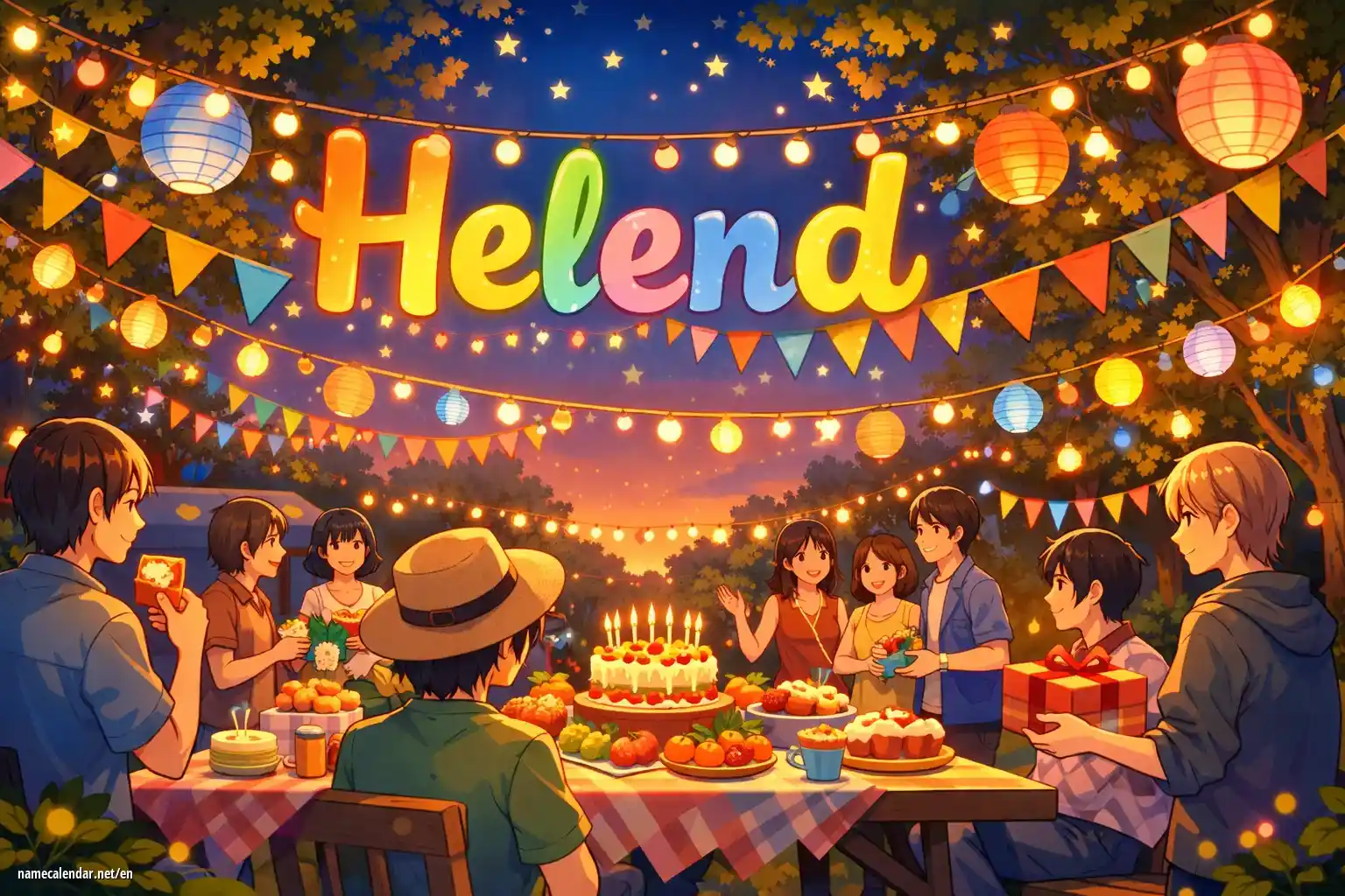 Celebration of name day and name - Helend