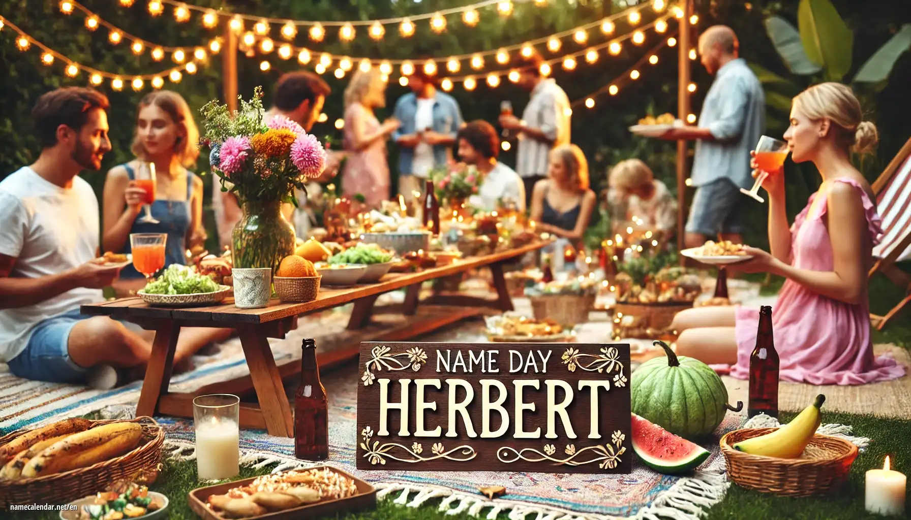 Celebration of name day and name - Herbert