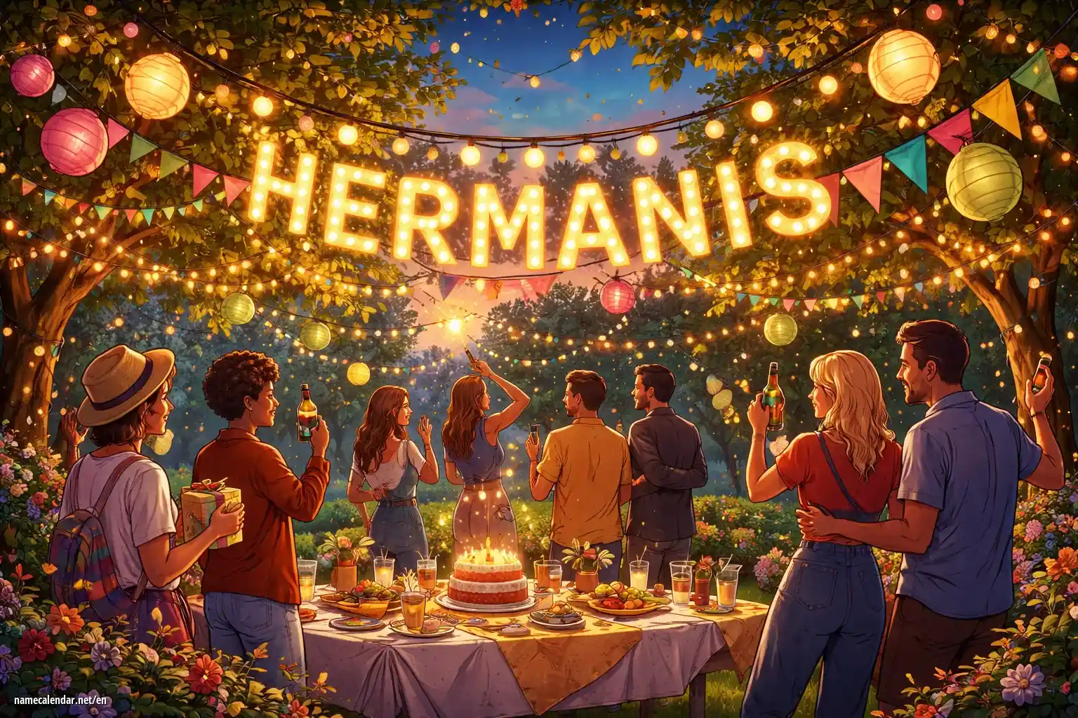 Celebration of name day and name - Hermanis