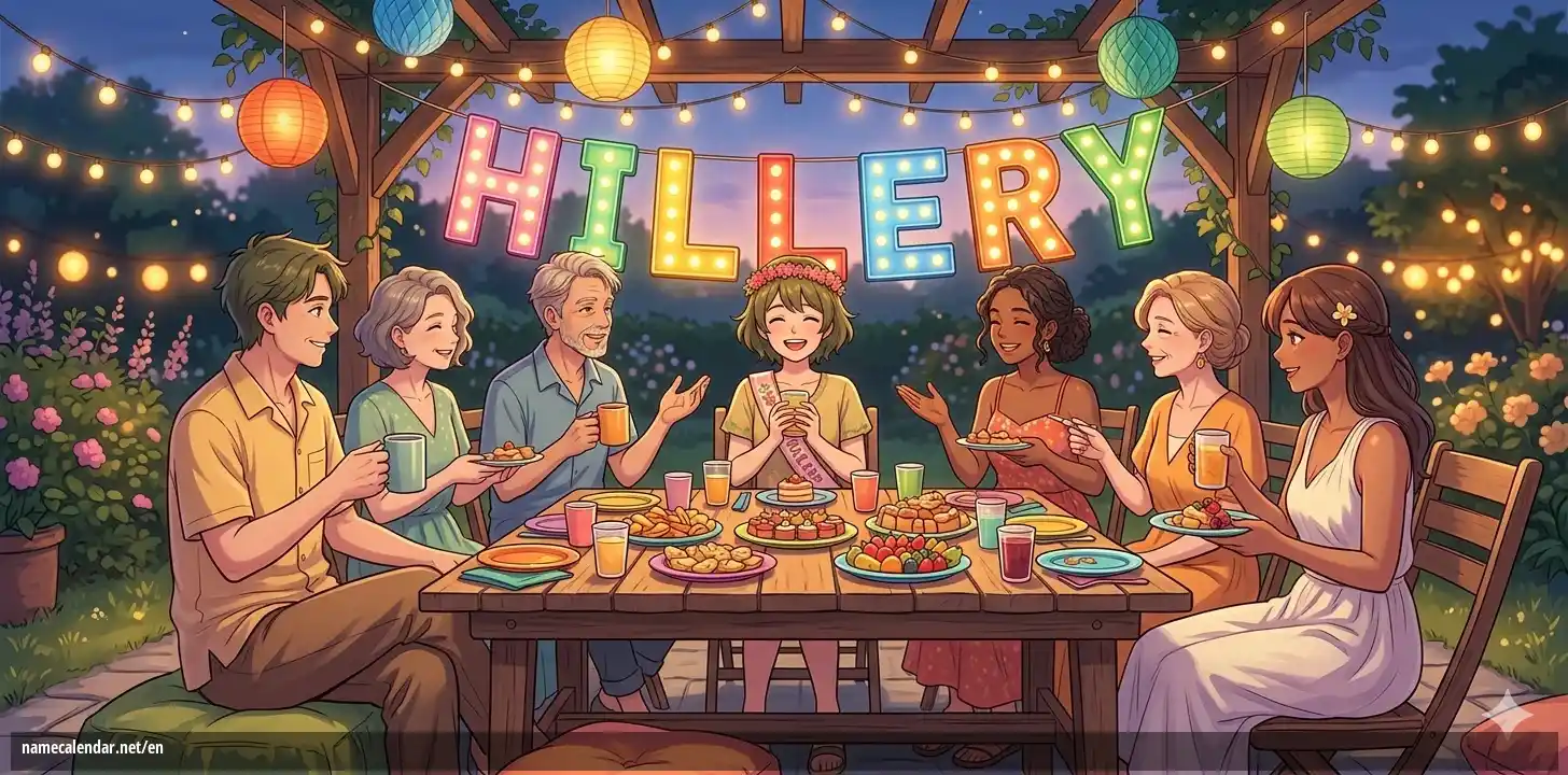Celebration of name day and name - Hillery
