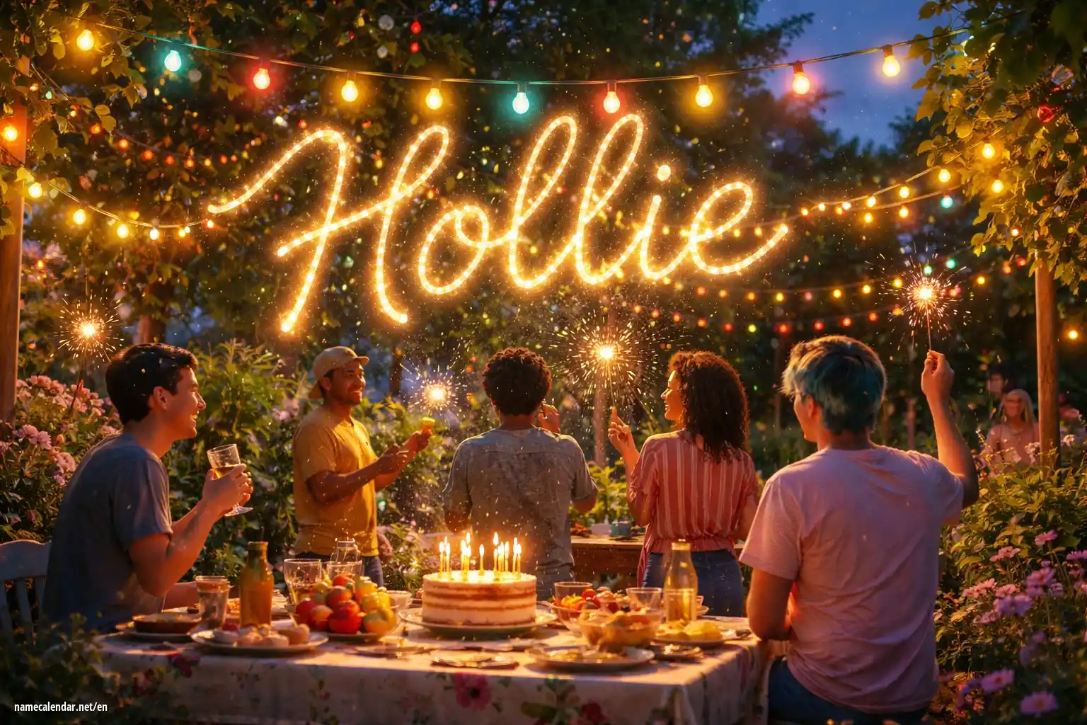 Celebration of name day and name - Hollie