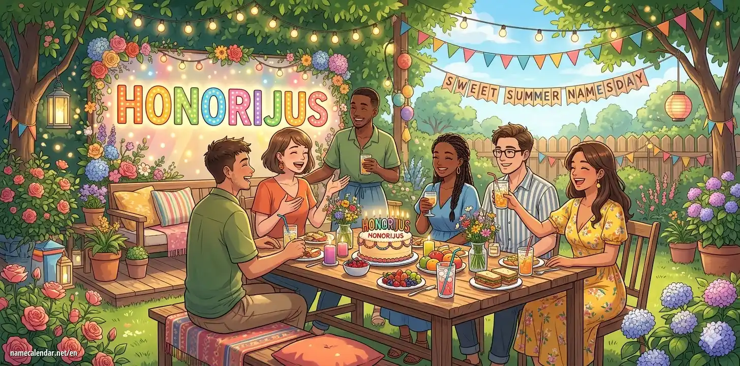 Celebration of name day and name - Honorijus