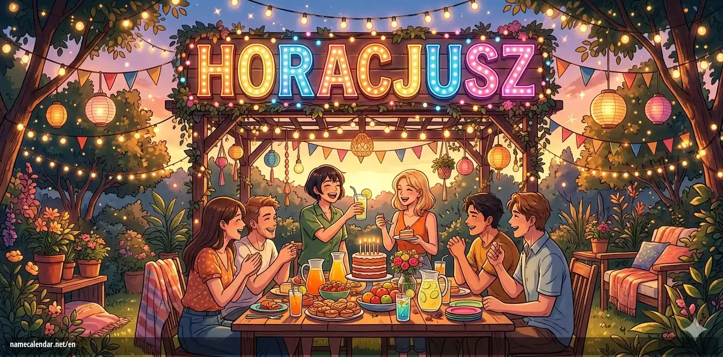 Celebration of name day and name - Horacjusz