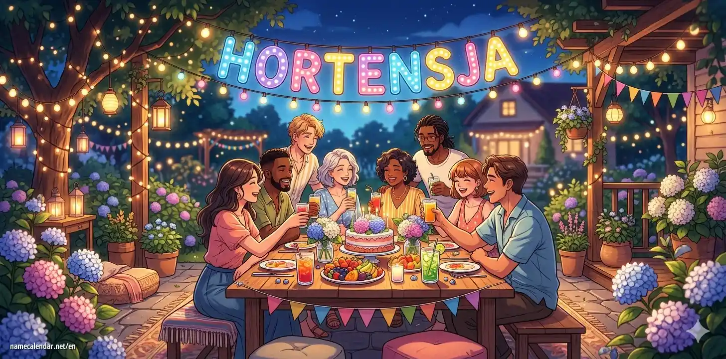 Celebration of name day and name - Hortensja