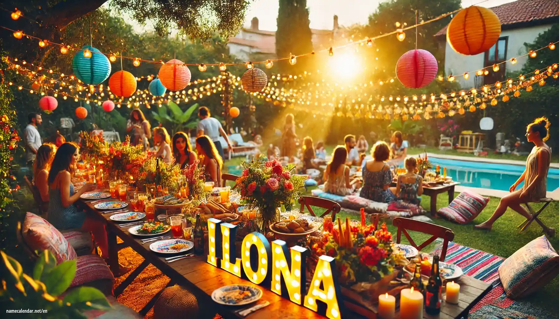 Celebration of name day and name - Ilona