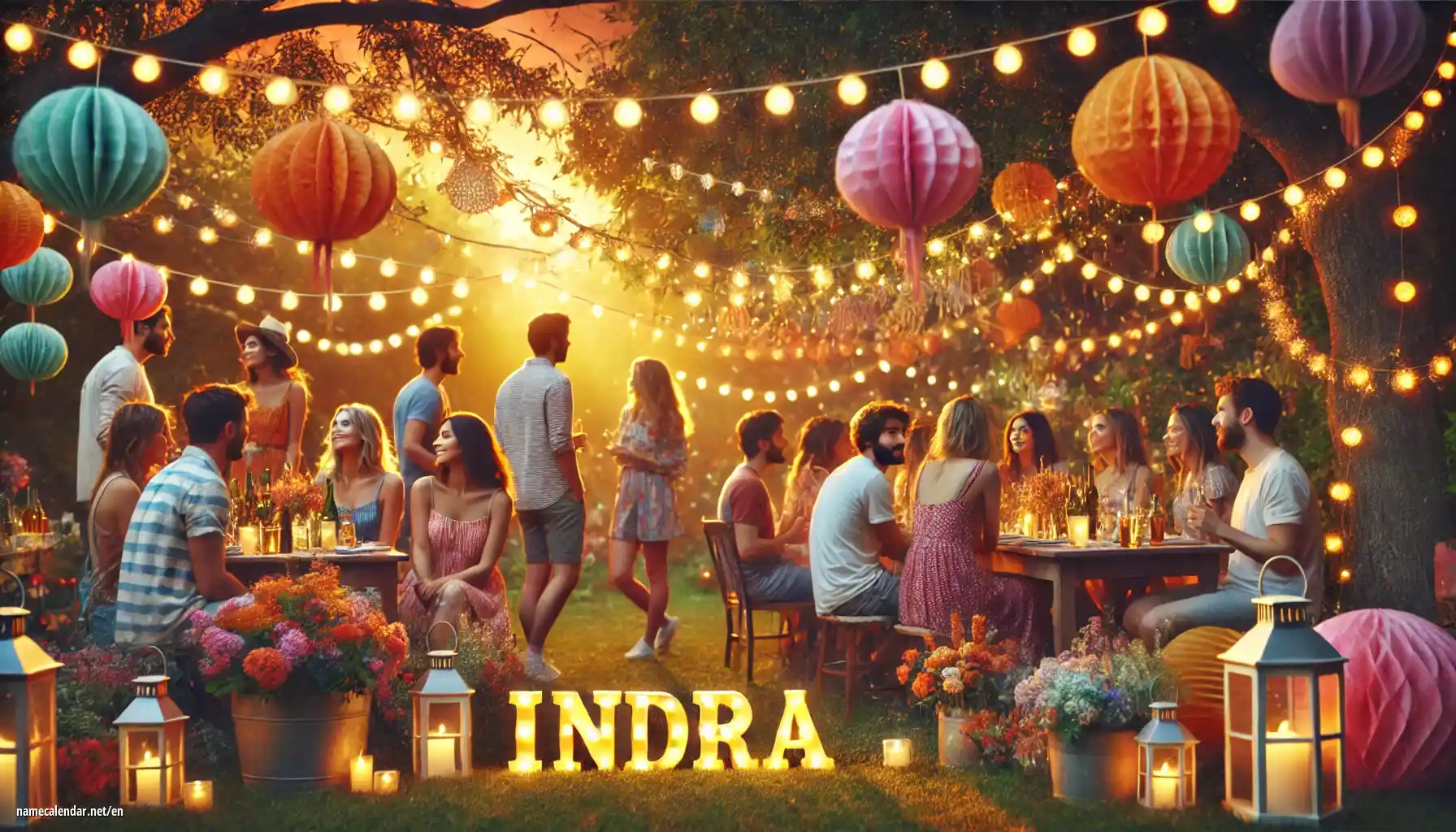 Celebration of name day and name - Indra