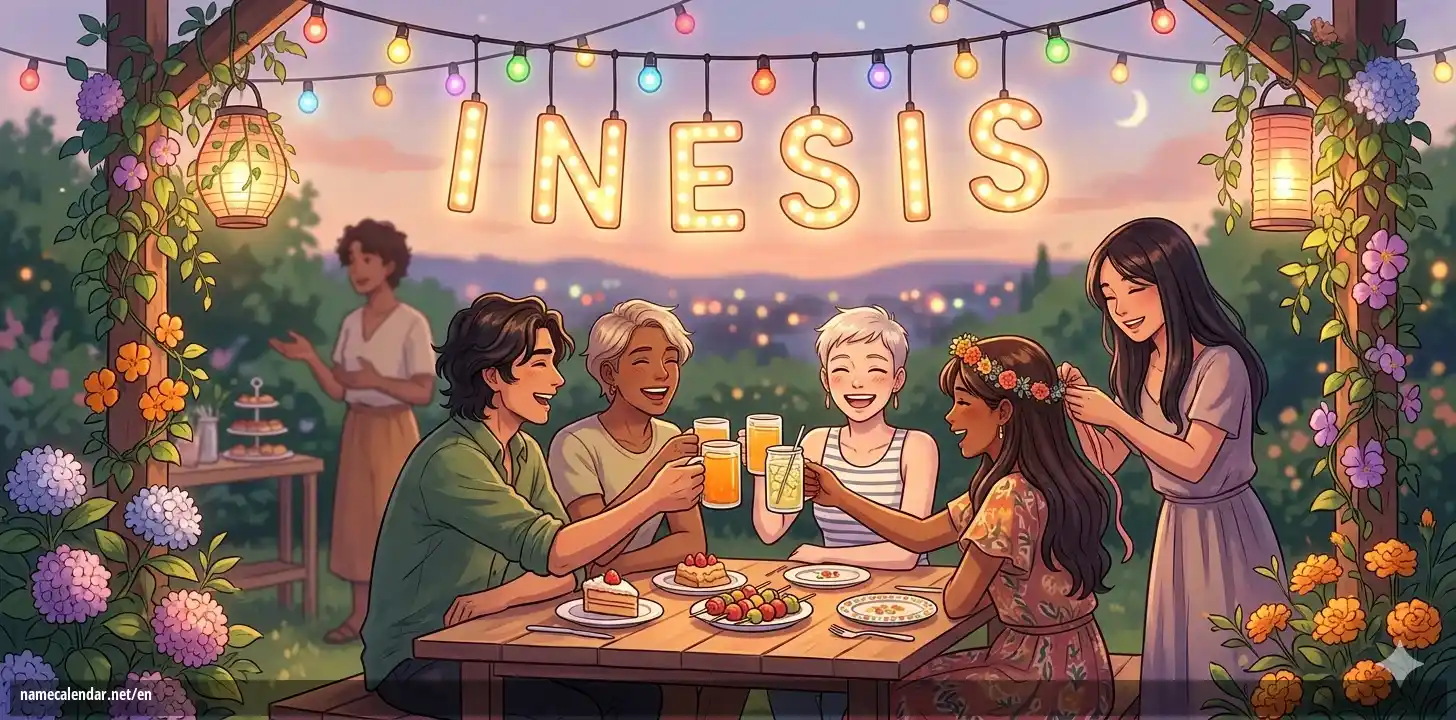 Celebration of name day and name - Inesis