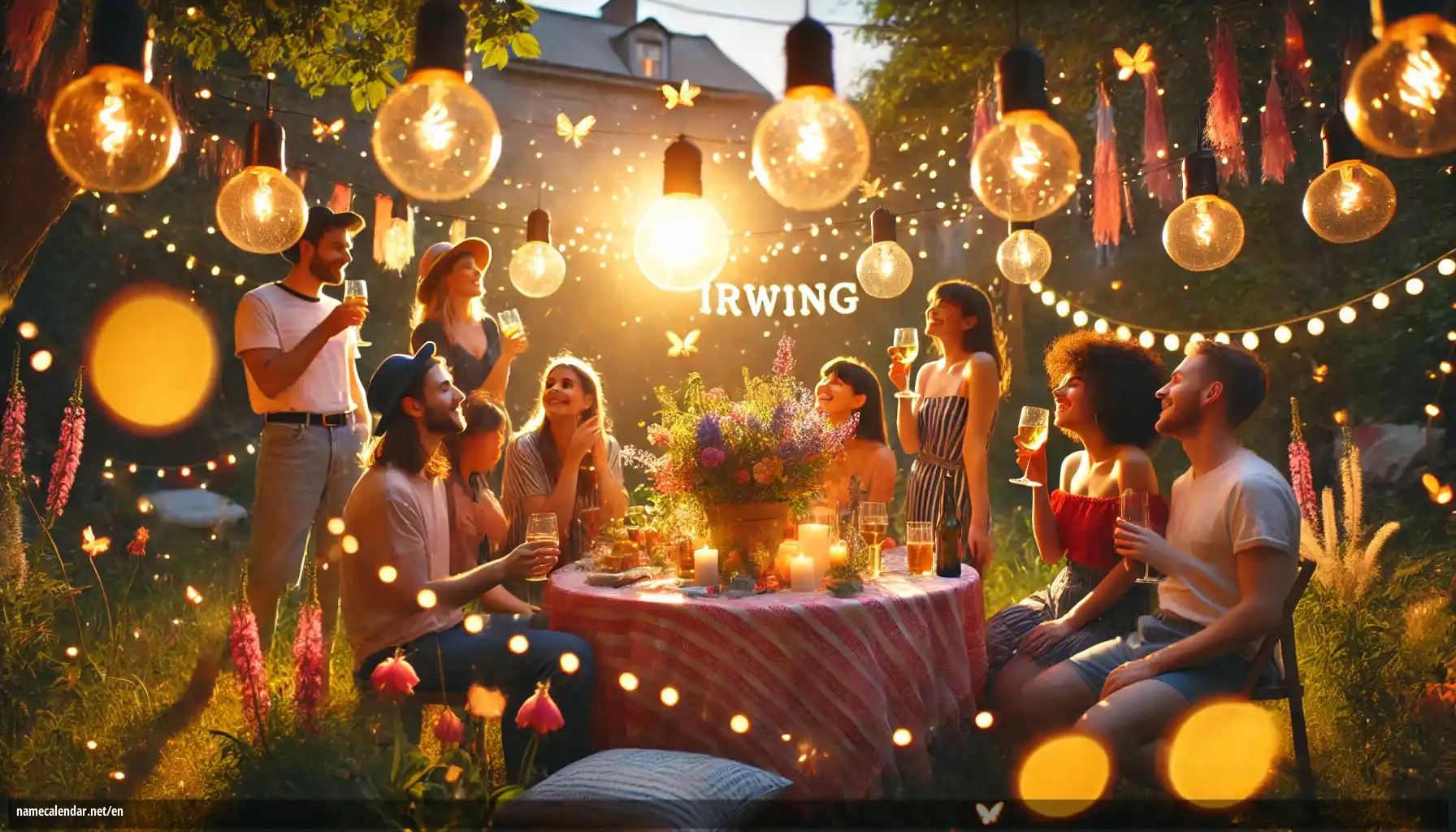 Celebration of name day and name - Irwing