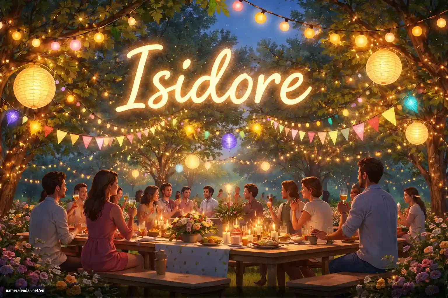 Celebration of name day and name - Isidore