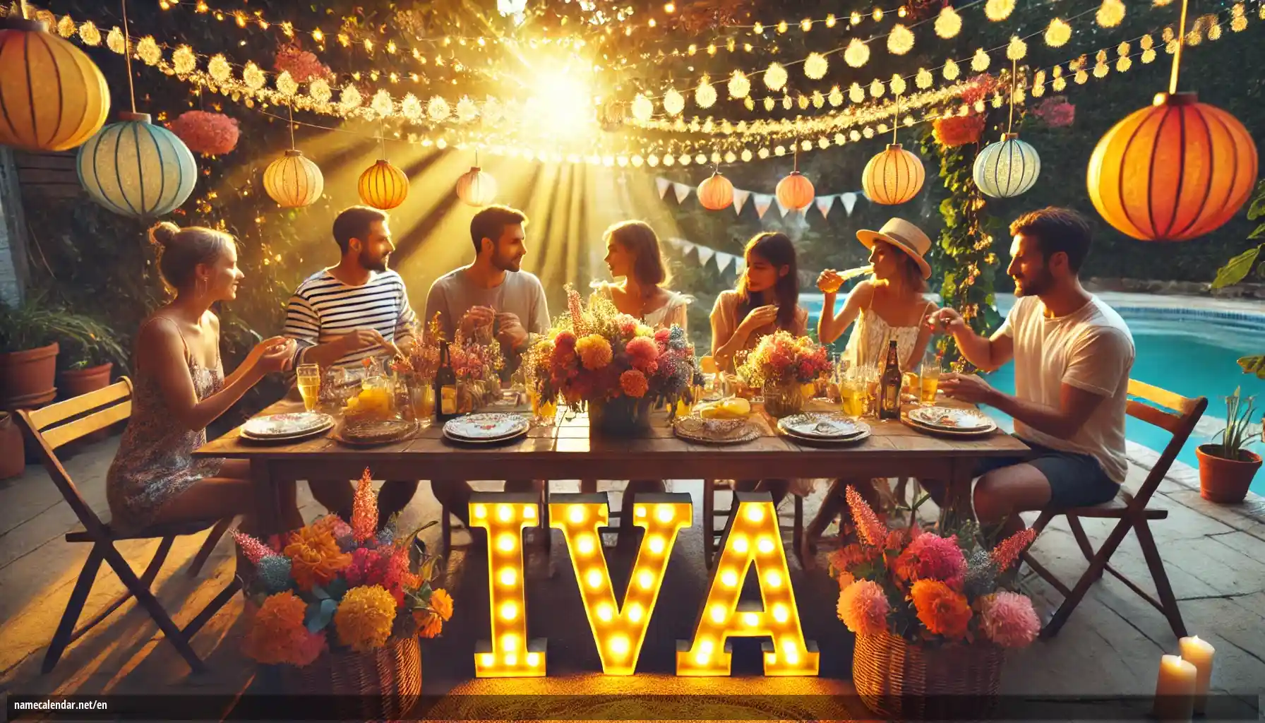 Celebration of name day and name - Iva