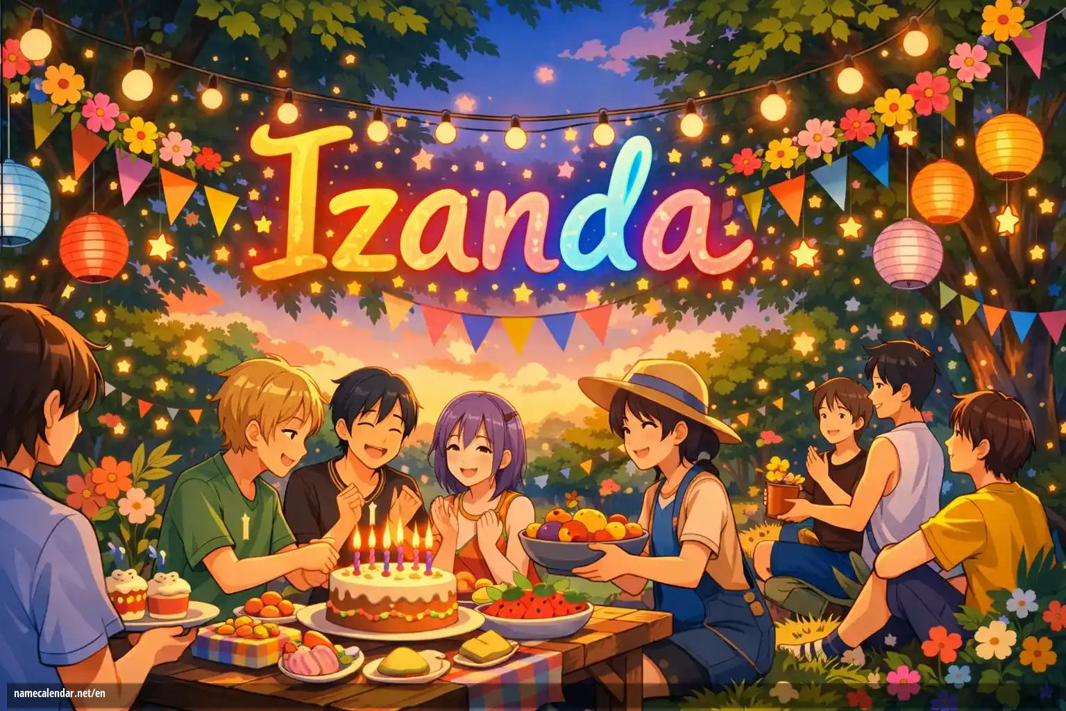Celebration of name day and name - Izanda