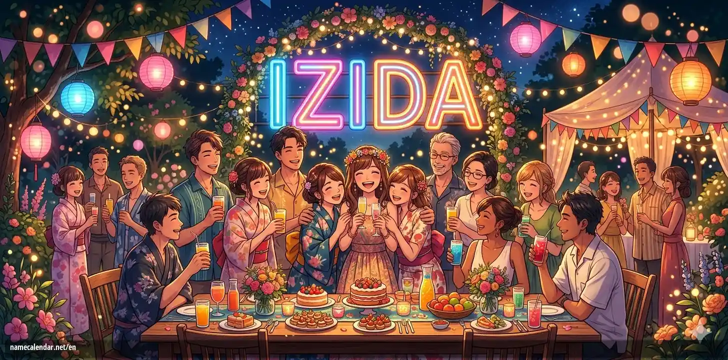 Celebration of name day and name - Izida
