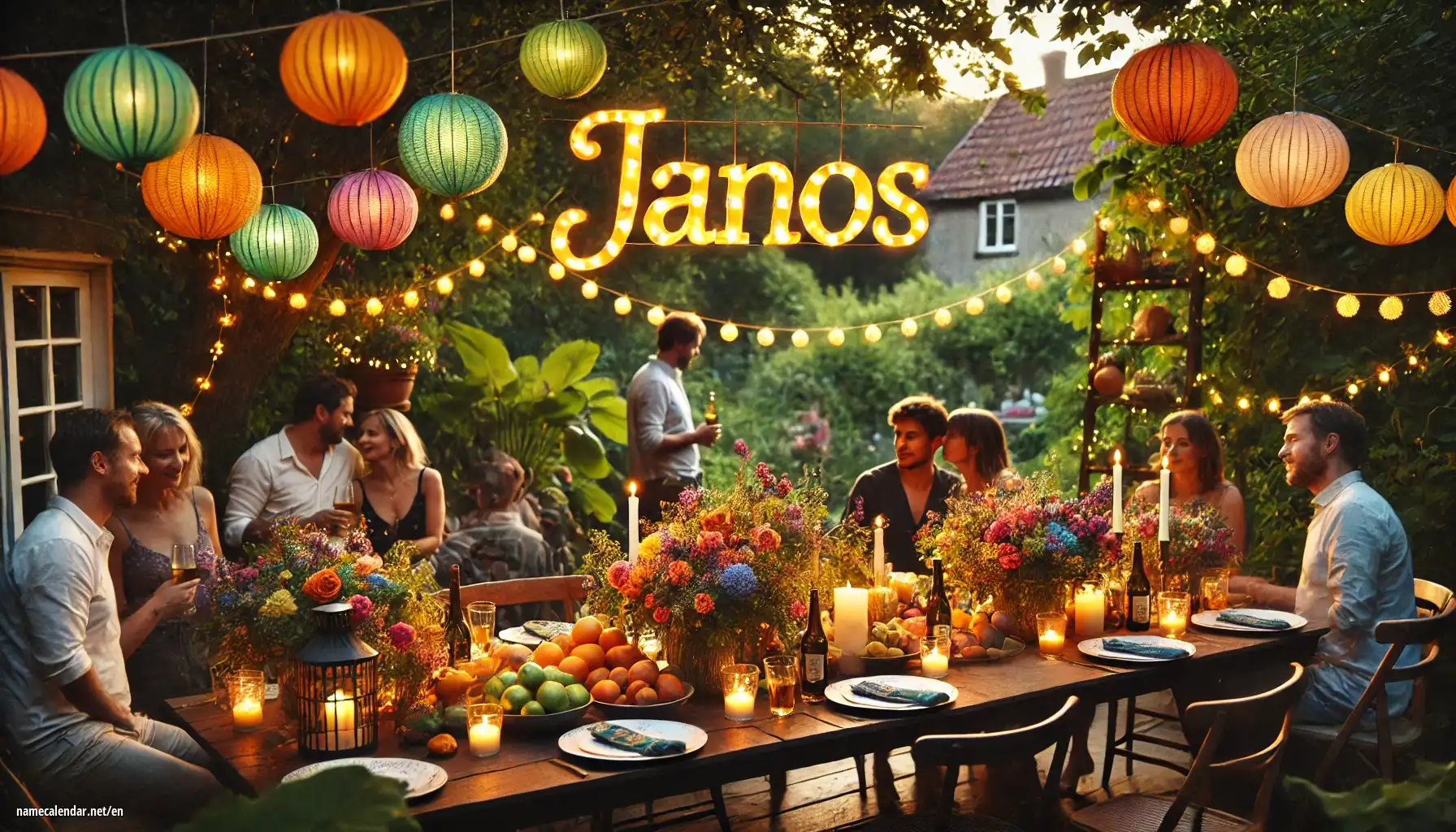 Celebration of name day and name - János