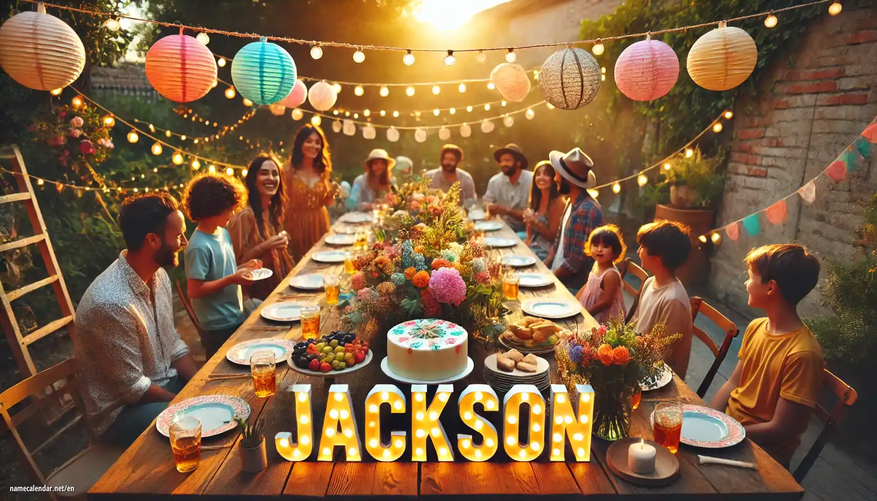 Celebration of name day and name - Jackson