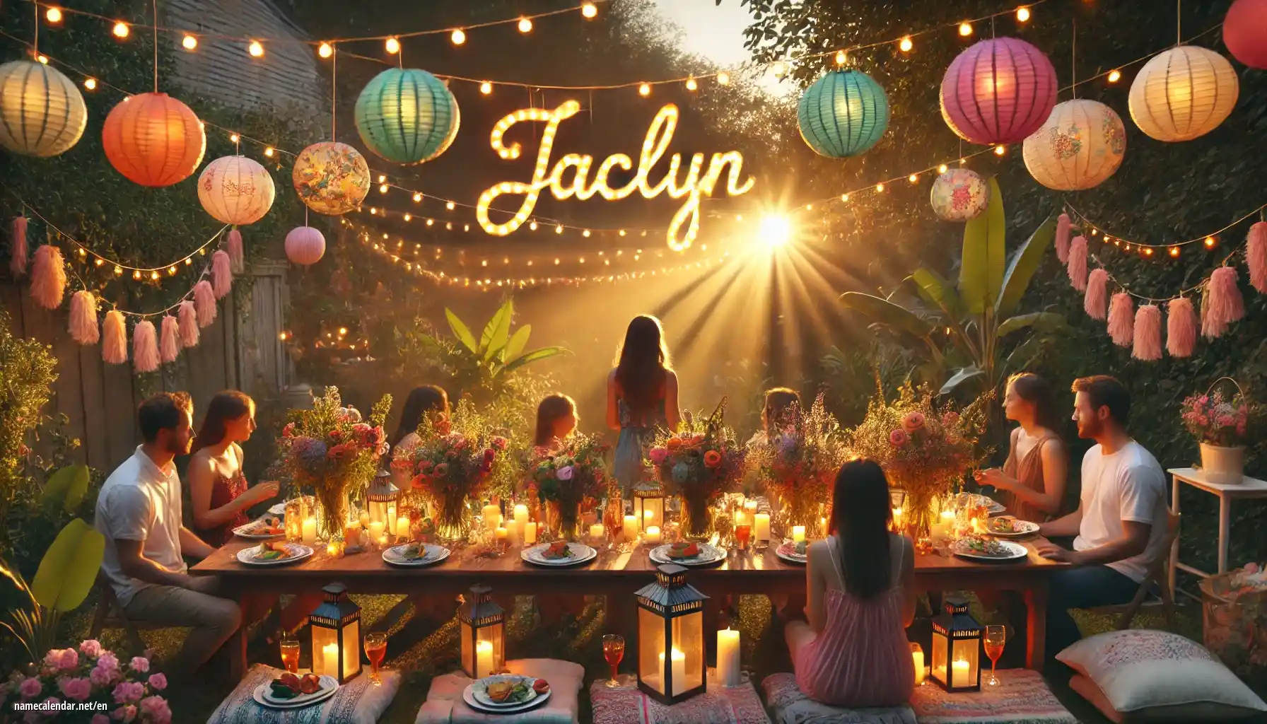Celebration of name day and name - Jaclyn