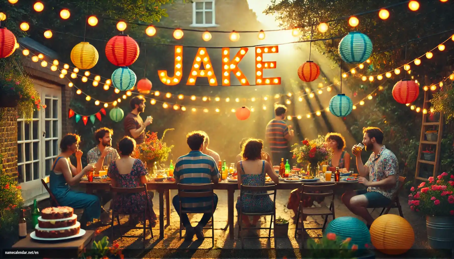 Celebration of name day and name - Jake